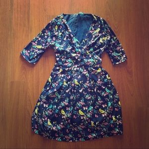 Gorgeous blue bird & butterfly dress XXL / XL